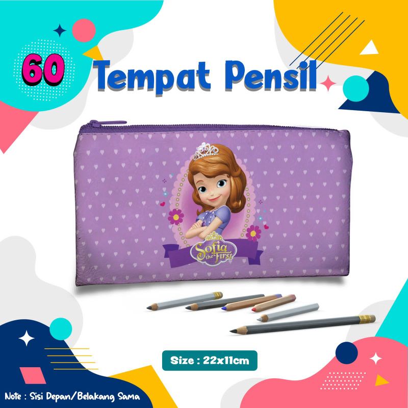 

Sofia the First Tempat Pensil 60 Pouch Custom Nama Foto Souvenir Kado Hadiah Wadah Kotak Dompet