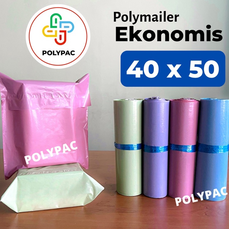 

Super Populer Polymailer Warna Ekonomis [40x50] isi 50 pcs - Polymailer Lem Warna Pastel