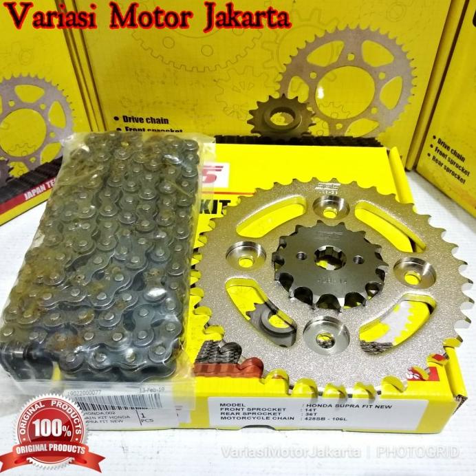 GEAR SET SSS SUPRA FIT NEW KHARISMA SUPRA X 125 REAL