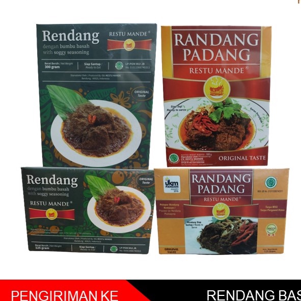 

Limited | KI3 | Rendang Padang Asli Daging Basah/Kering Restu Mande. Bukan Frozen Food, Halal, SNI, BPOM*