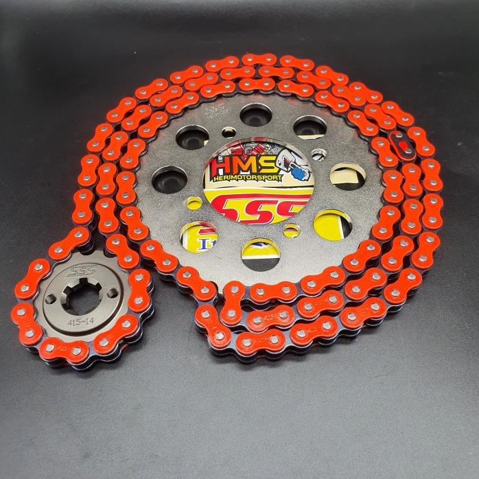 GIR SET GEAR SET SSS 415 TIPIS RX KING-FIZR-VEGA-CRYPTON RANTAI GOLD REAL