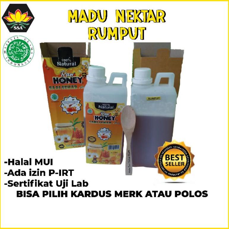 

PROMO 1 Kg madu nektar rumput murni | Raw honey free dus box Best Seller