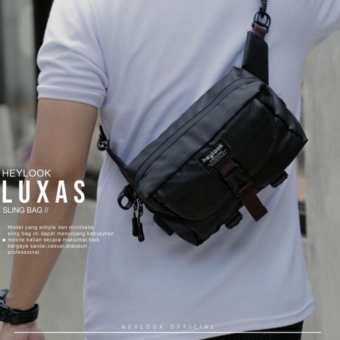 Sling Bag Pria Anti Air Tas Slempang Cowok Distro Keren Kekinian