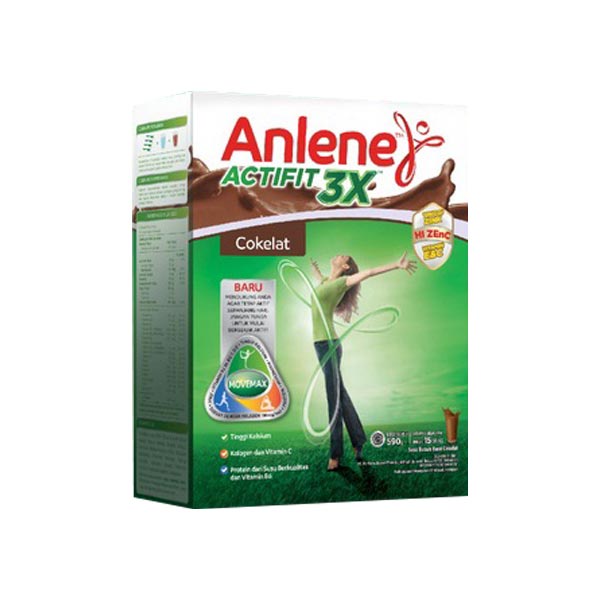 ANLENE ACTIFIT 3X COKELAT 590 GR - SUSU