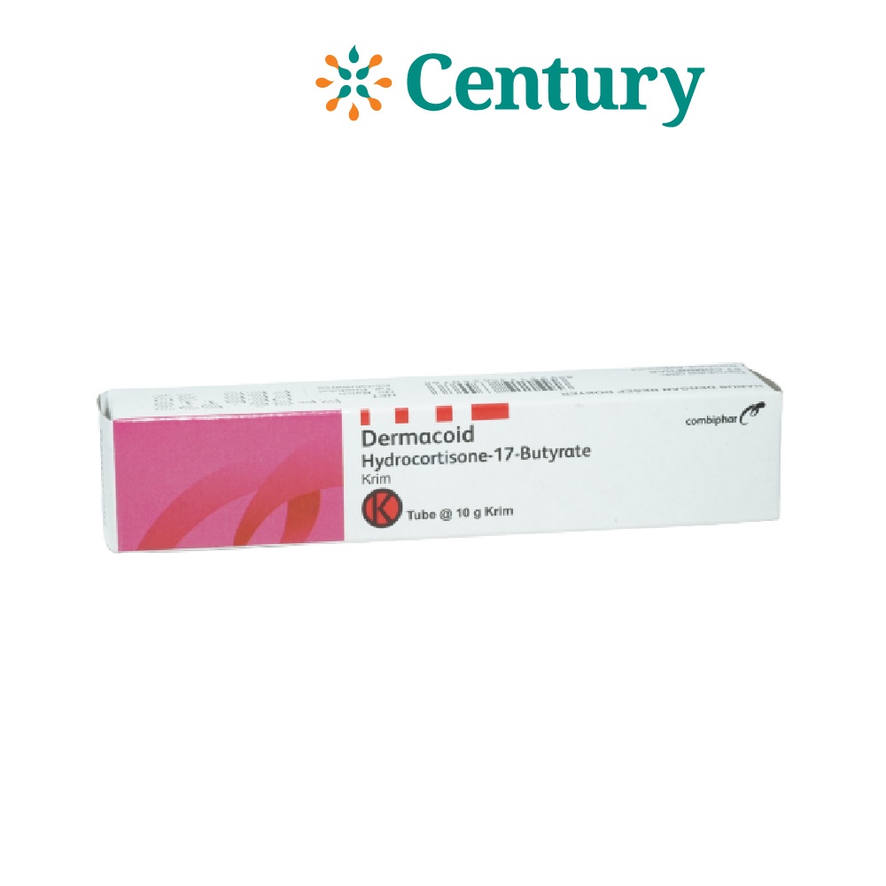 DERMACOID CREAM 10GR / HYDROCORTISONE / ANTI INFLAMASI / SALEP KULIT / IRITASI / DERMATITIS / EKSIM 
