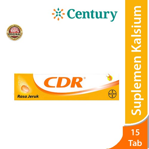 CDR Rasa Jeruk 15 Tablet / Vitamin C / Suplemen / Daya Tahan Tubuh