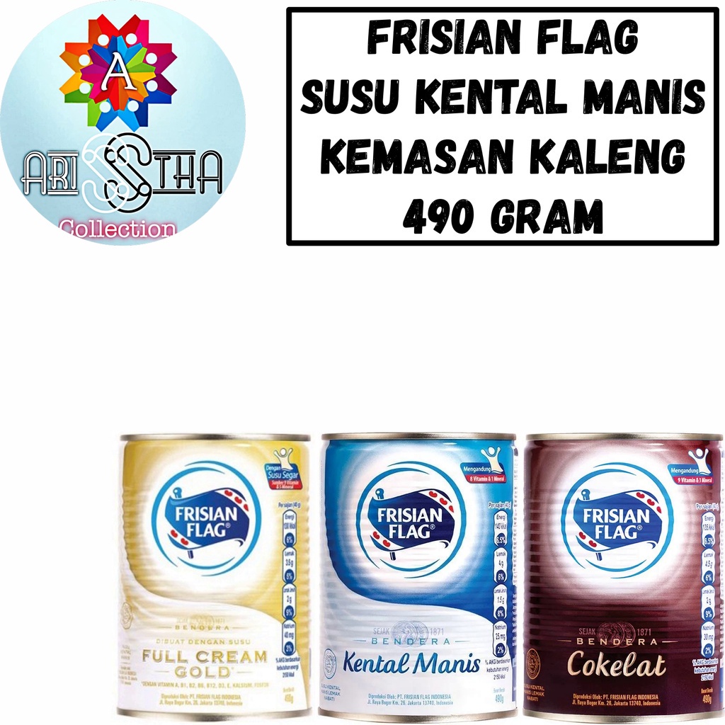 

Frisian Flag Susu Bendera Kental Manis SKM Kemasan Kaleng 490 Gram