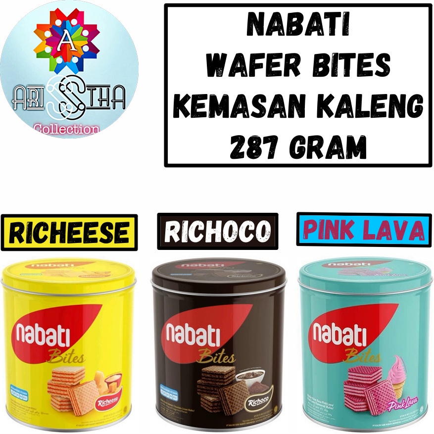 

Nabati Wafer Bites Biskuit Kemasan Kaleng 287 Gram