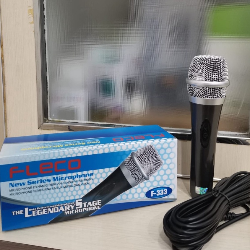 Terlaris COD MIC KABEL MICROPHONE FLECO F-333 / MIC KARAOKE LEGENDARY STAGE MICROPHONE FLECO F-333 /