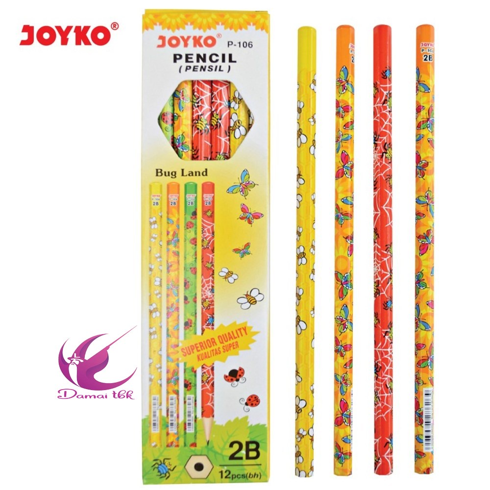 

Pensil 2B Joyko P-106 Bug Land - Lusinan (12 pcs)
