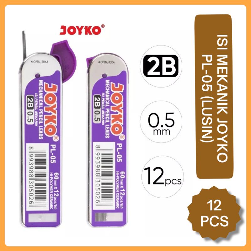 

(12 PCS) Isi Pensil Mekanik Joyko PL-05 / Refill Mekanik Joyko