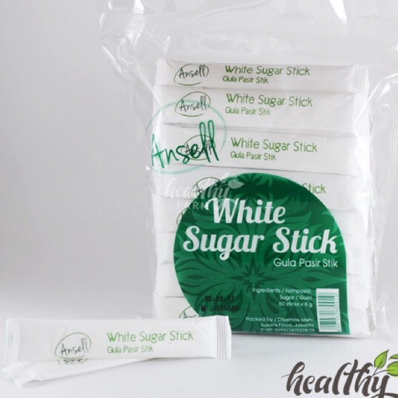 

Kirim Sekarang Ansell White Sugar Stick / Gula Pasir Stik / Gula sachet 60's Murah