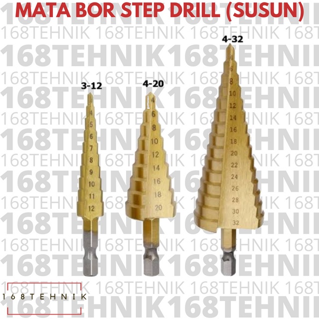 MATA BOR STEP DRILL 4-12 MM HSS / MATA BOR SUSUN HSS / MATA BOR PAGODA