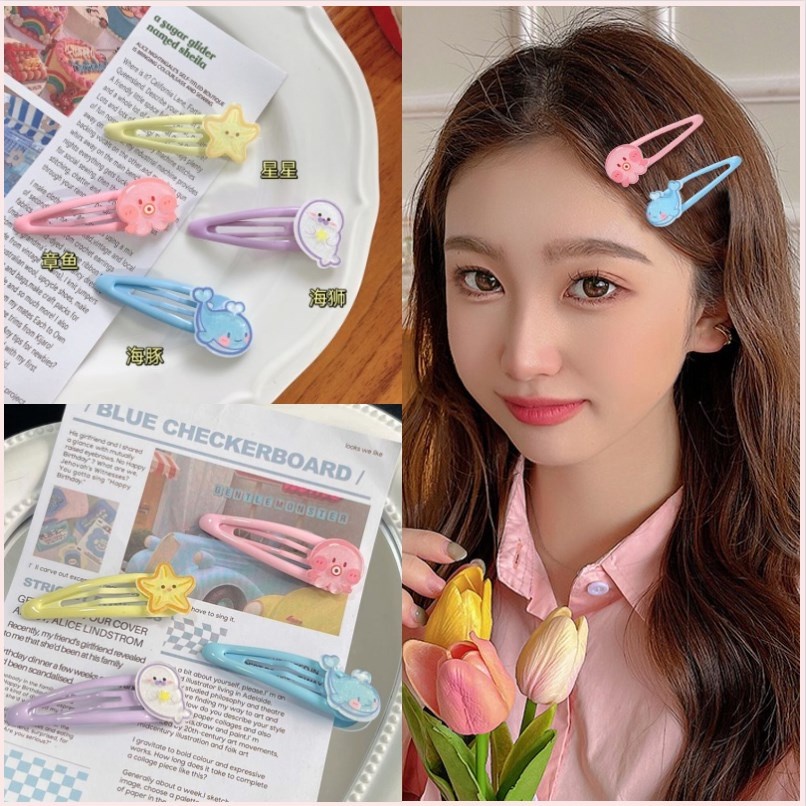 【Bayar di tempat】Jepit Rambut Bintang Korea Anak Kartun Lucu star moon hairpin