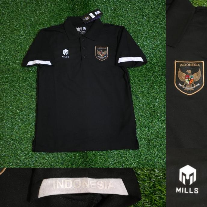 JERSEY POLO SHIRT TIMNAS INDONESIA HITAM GRADE ORI IMPORT