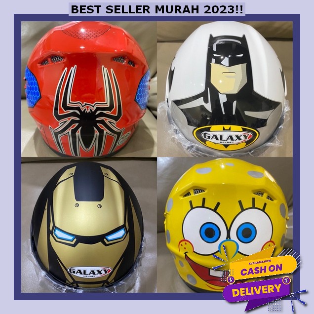 Helm Anak Perempuan Helmm Sni Bisa Cod Heleem Terbaru 2023 Helwm Paud Sd Umur 2 3 4 5 6 7 Tahun Helm