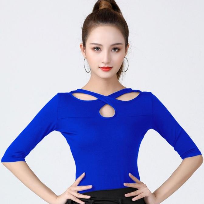 Baju kaos atasan wanita katun line dance kostum senam nari women top