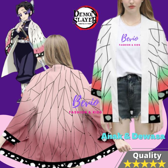 Haori Shinobu Kimetsu No Yaiba Anak Dewasa Baju Anime Jepang Import