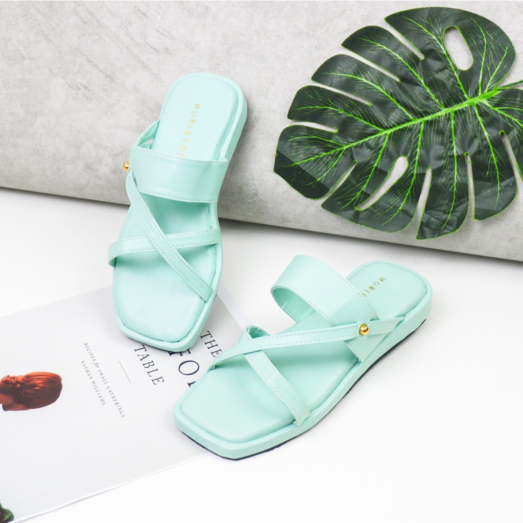 flash sale 7,7 Sandal Wanita Fashion OOTD Terbaru Strap Tali SIlang AB 47