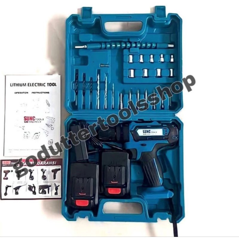 MESIN BOR CORLDESS SUNC 36VF /BOR BATERAI 36VOLT SUNC