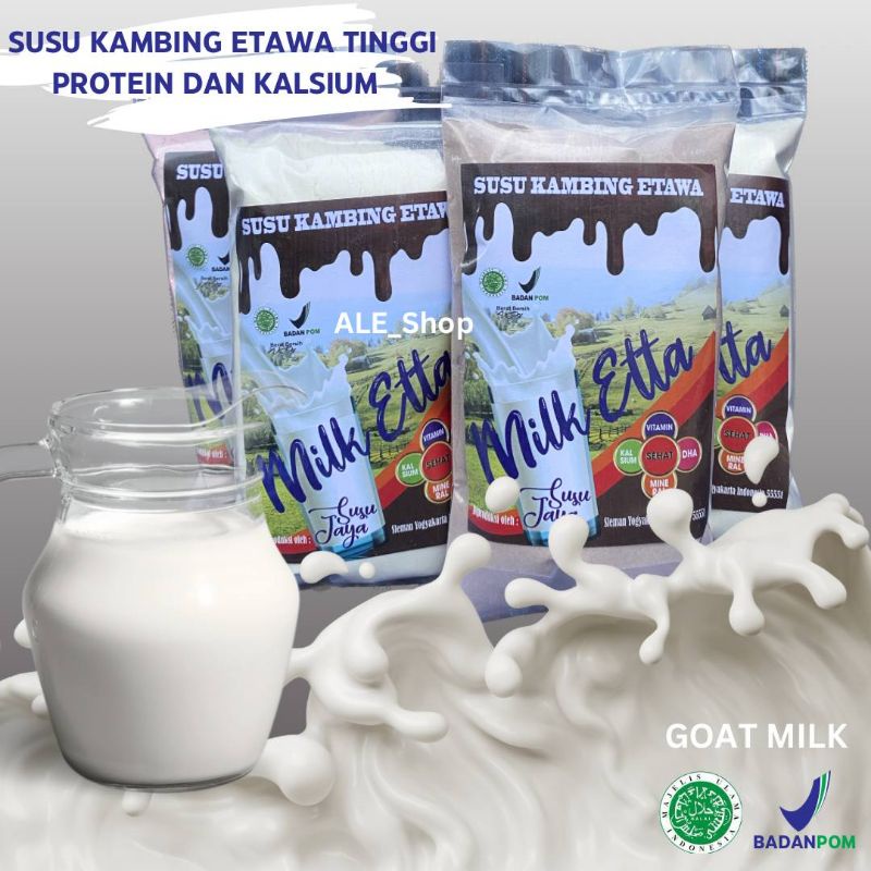 

SUSU KAMBING ETAWA BUBUK BERKUALITAS 250GR | MENGANDUNG PROTEIN DAN KALSIUM YANG TINGGI