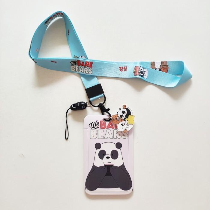 

Best Seller Id Card Holder Name Tag Lanyard / Kalung Kartu Cute We Bare Bears