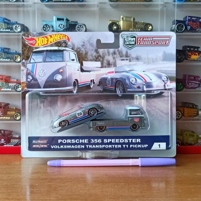 Hotwheels Premium Team Transport Porsche 356 Volkswagen Transporter T1