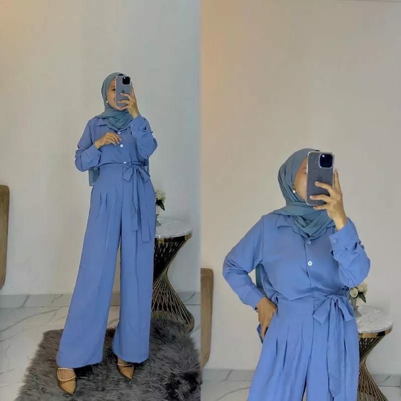 One set crinkle airflow premium setelan crinkle