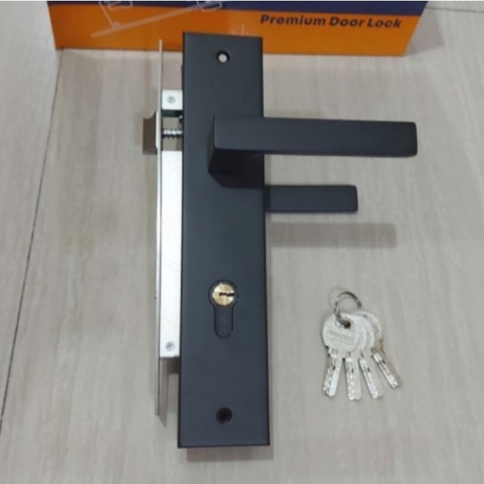 Best Seller Handle Kunci Pintu Rumah Besar Black Hitam Kunci Pintu Besar Hitam Set