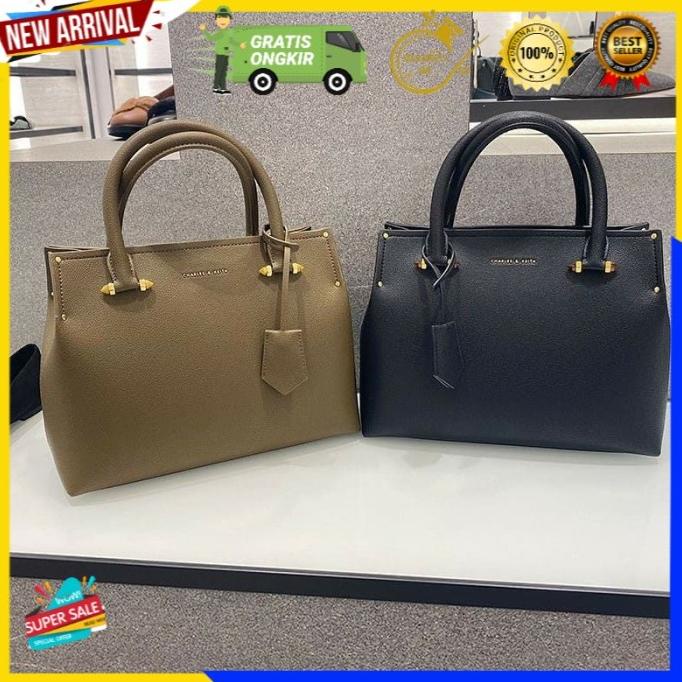 Tas Charles n Keith Selempang Big Satchel Original - Hitam