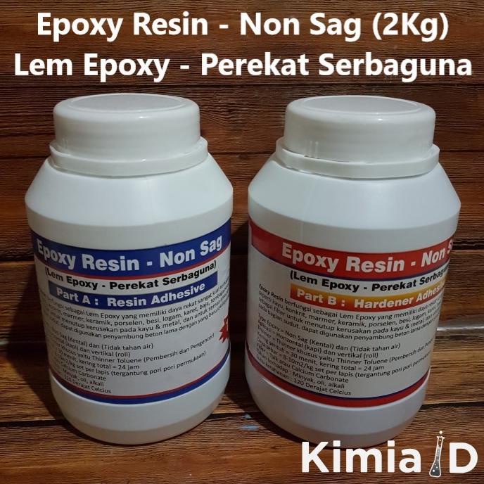 Epoxy Resin Non Sag - 2 Kg - Lem Epoxy Resin - Lem Material