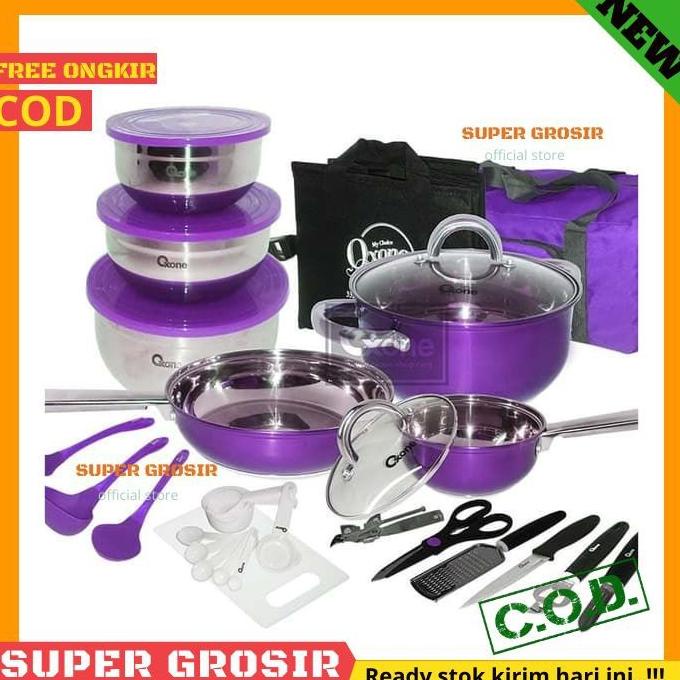 Oxone Kitchen Set 33 Pcs Alat Dapur Set Alat Dapur Stainless Lengkap