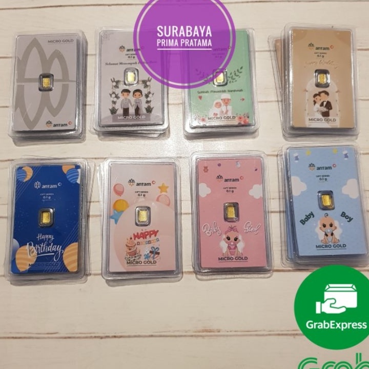 12.12 Fasion sale LM Logam Mulia Emas Micro Gold Antam x Hartadinata Abadi Gift Series 0,1 / 0.1 gr 