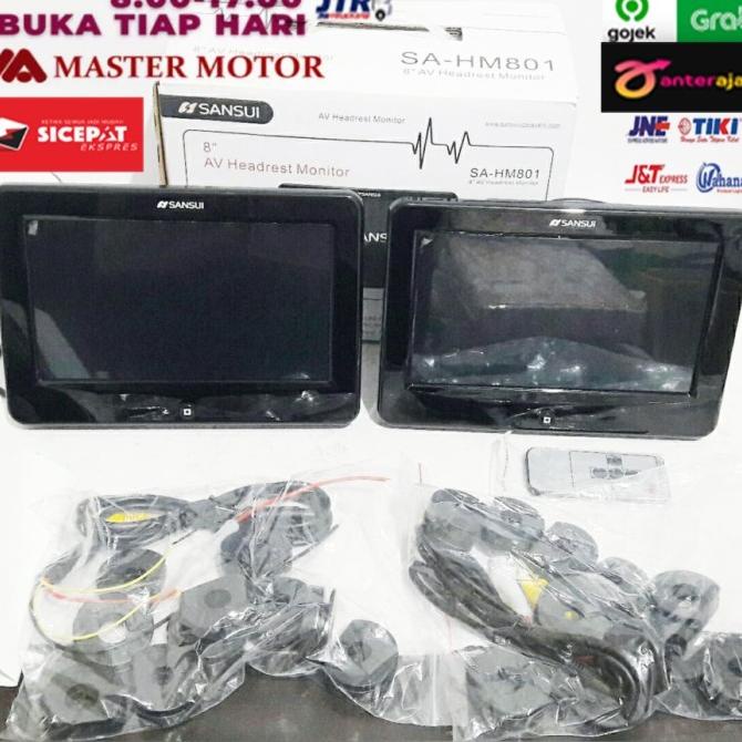 NEW  Headrest Monitor Clip On 8" Sansui - SA HM 801 / Headrest TV LED