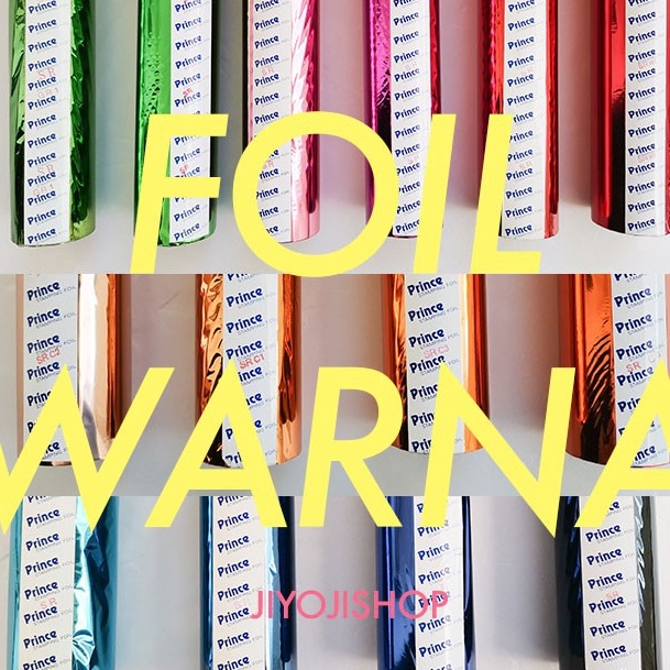 [KODE 77]  Kertas Foil - Hot Stamping Foil Warna Tembaga Hijau Pink Merah Biru Hitam Ecer