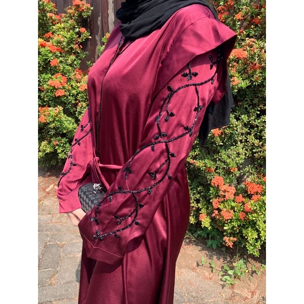 abaya ayla burgundy arab dubai donatello shimmer dubai bigsize big size request size reqsize request