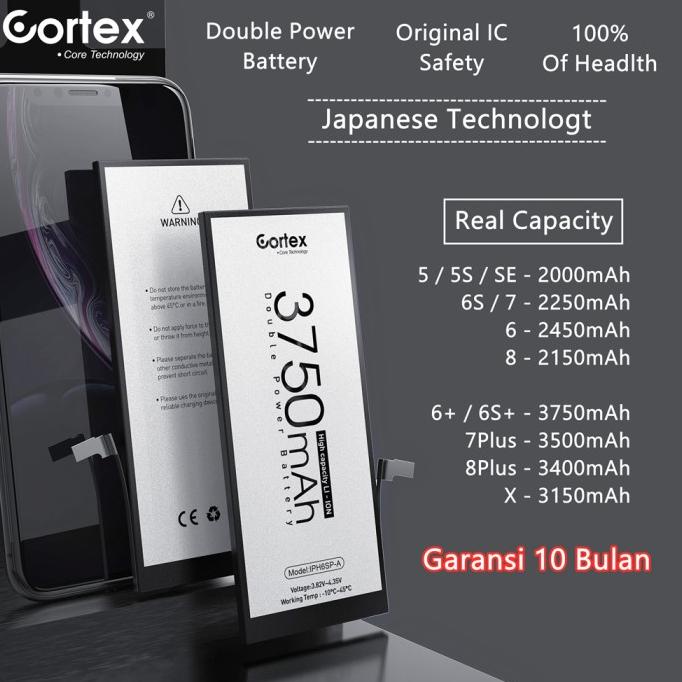Cortex iPhone Baterai Battery High Capacity Real Capacity Batre