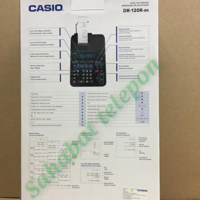

Kalkulator Save Time With Reprint Function Casio Dr-120R-Bk