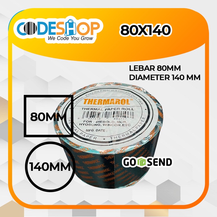 

Aurealiamall Kertas Roll Thermal 80 X 140 - 80X140 Mm Thermarol Mesin Antrian