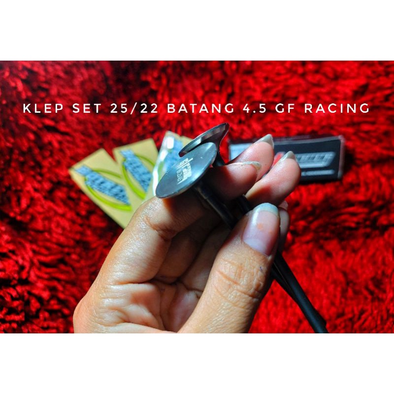 KLEP SET 25/22 BATANG 4.5MM GF RACING - BOYRENK RACING CONCEPT