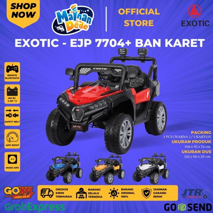Mainan Mobil Aki Anak jeep Exotic EJP 7704 / EJP 7704+ BAN KARET