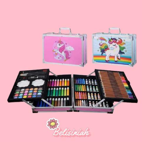 

Crayon Set 145 Pcs Koper Besi / Alat Gambar / Water Colour / Kid Draw