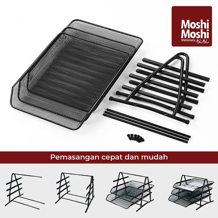 

Document Tray Desk Storage Rak Kertas File Dokumen 3 Susun Jaring Besi
