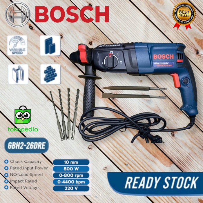 Terlaris Bor Drill Bosch Gbh 2-26 Dre Bor Beton 3 Fungsi