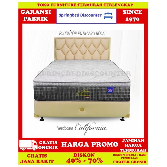 Springbed Kasur Javaland Super Deluxe PTopGWhGr California 180x200 Set