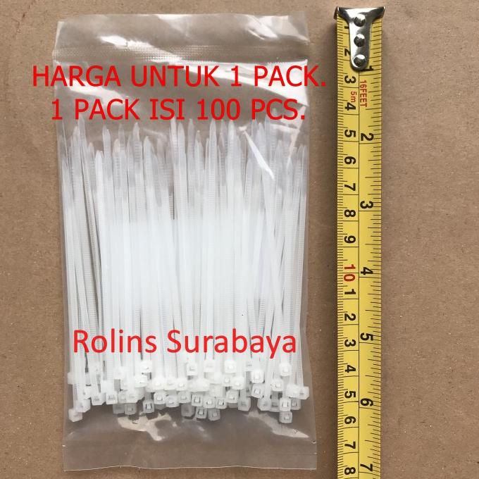 

%$%$%$%$] Kabel Tis 10 cm Cable Ties Tie Tali Alat Pengikat Pendek Putih 100 pcs