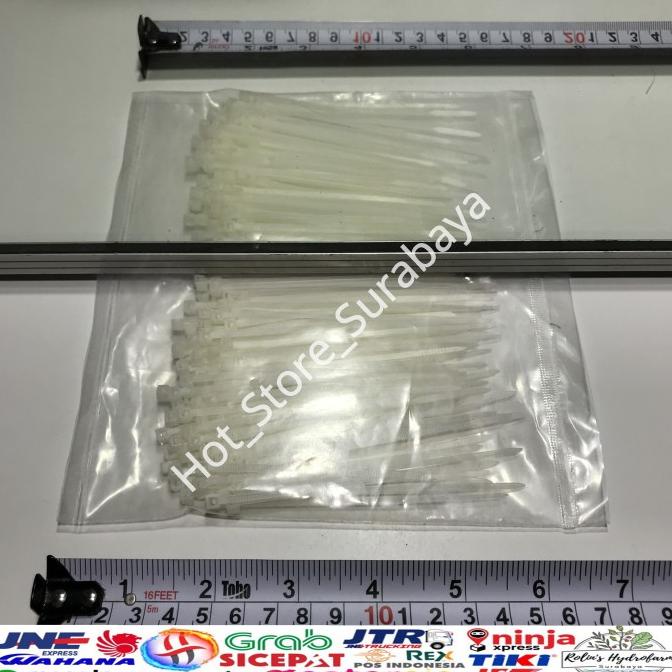 

@=@=@=@=] CABLE TIES KABEL TIS WARNA HITAM PUTIH ISI 100 PCS 10CM 10 CM LEBAR 25