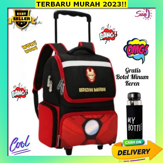 Terbaik..Tas Premium Anti Air Murah Kartun Tayo Troly Tk J3X6 Motif Kecil Ransel Perempuan Laki-Laki