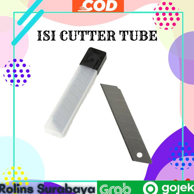 

(:(:(:(] ISI 10 PCS ISI CUTTER BESAR BAJA HITAM REFILL PISAU KATER LEBAR BEST