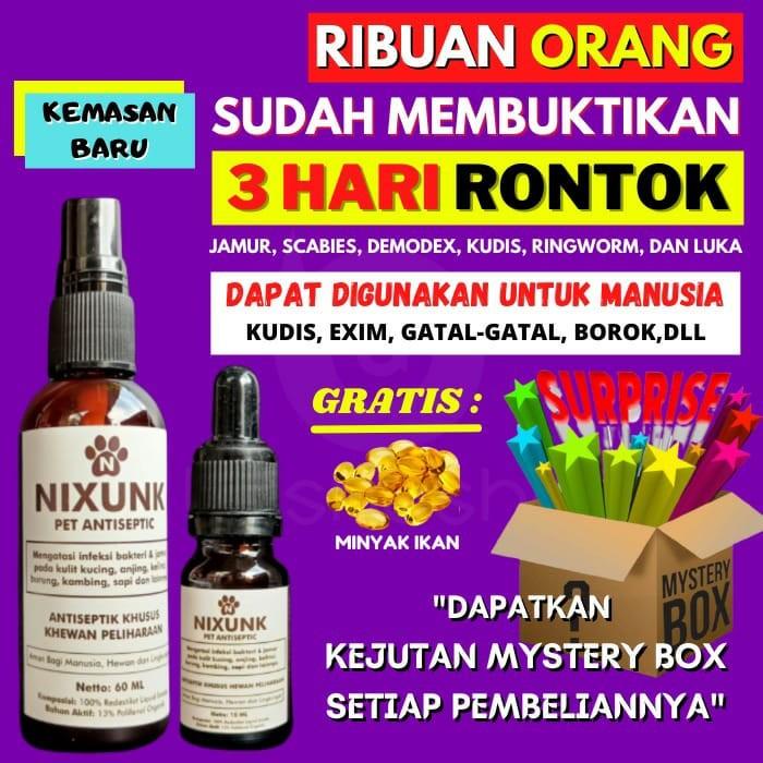 Ovit Nixunk Spray Obat Jamur Kucing Scabies Demodex Impetigo Jamur - 30Ml